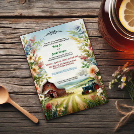 Invitación Boda Rústico del Campo de la Ruptura