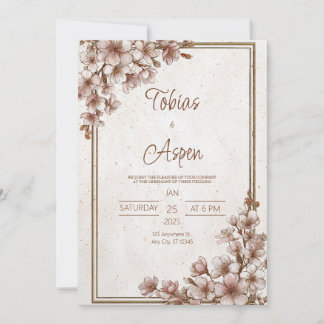 Invitación Boda Rústico del Cerezo en Flor