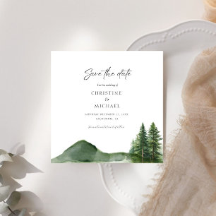 Invitación Boda Rústico del Pino Forestal de la Montaña de la