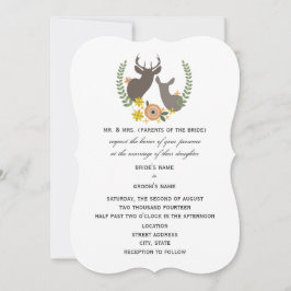 Invitación Boda Rústico del Venado - Naranja Floral