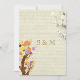 Invitación Boda Rústico Elegance Burlap Trees