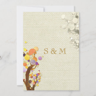 Invitación Boda Rústico Elegance Burlap Trees