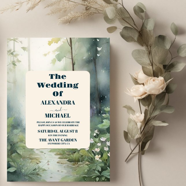 Invitación Boda Rústico Elegante de la Selva Montaña (Subido por el creador)