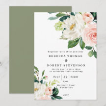 boda rústico floral y del verdor rosado del boho