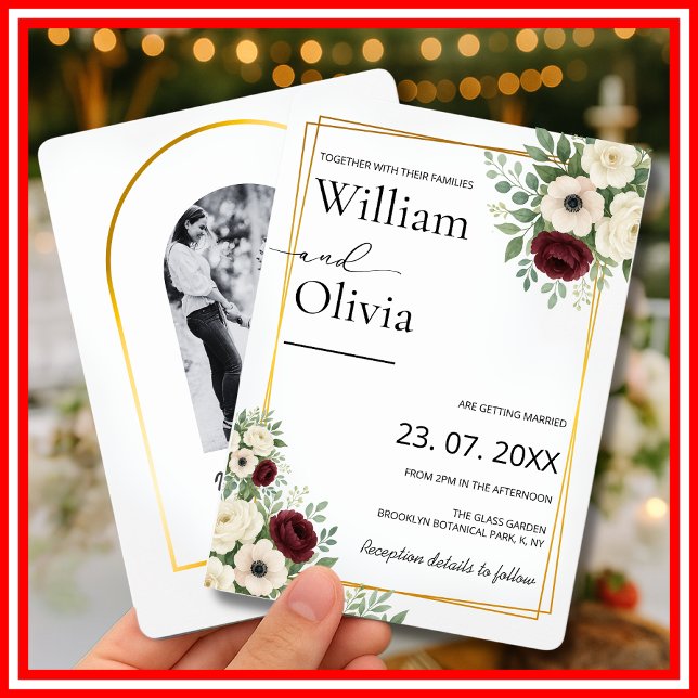 Invitación Boda Rústico Geométrico Geométrico De Oro Sage Gre (Subido por el creador)