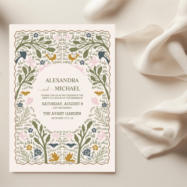 Invitación Boda Rústico Green Woodland Fern (Subido por el creador)