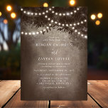 Invitación Boda Rústico Marrón Dreamy Tree String<br><div class="desc">Create a magical ambiance for your special day with this Brown Rustic Dreamy Tree String Lights Wedding Invitation. Featuring enchanting string lights draped across a rustic brown tree, this invitation sets a romantic and whimsical tone for your wedding. Perfect for outdoor and evening ceremonies, the design captures the beauty of...</div>