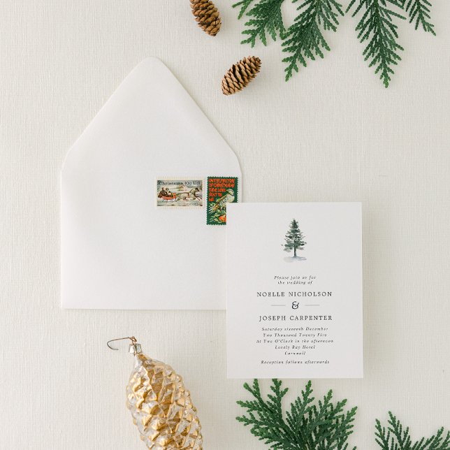 Invitación Boda Rústico minimalista de pinos (Subido por el creador)
