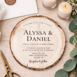 Invitación Boda Rústico Personalizado de grano de corte de ma