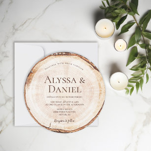 Invitación Boda Rústico Personalizado de grano de corte de ma