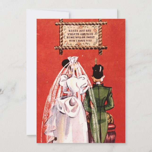 Invitación Boda Rústico Romántico de Novia Groom (Reverso)