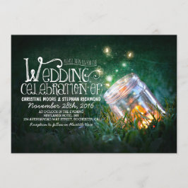 Invitación Boda rústico romántico de tarro de albañilera y lu