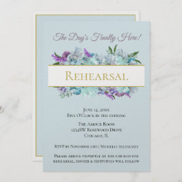 Invitación Boda Rústico Rústico verde azulado Fiesta de ensay