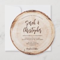 Boda Rústico Único Guión Leñador De Madera Cortar 