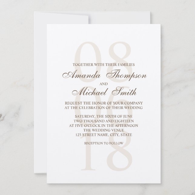 Invitación Boda Rústico Vintage (Anverso)