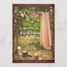 Boda Rústico Wood Peach Mason Jar Candles