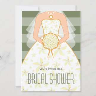 Invitación Boda sabio Vestido moderno ducha de novia Invitaci
