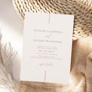 Invitación BODA SADIE Elegant Minimalista Lines