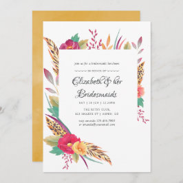 Invitación Boda Safari Acuarela Almuerzo de Damas de Honor