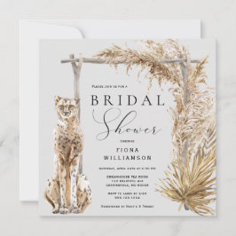 Invitación Boda Safari Leopard Arch Bridal Shower