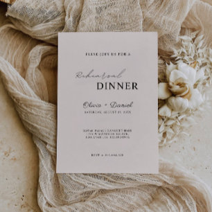 Invitación Boda Sage Boho Ensayar la noche del Rótulo de la c