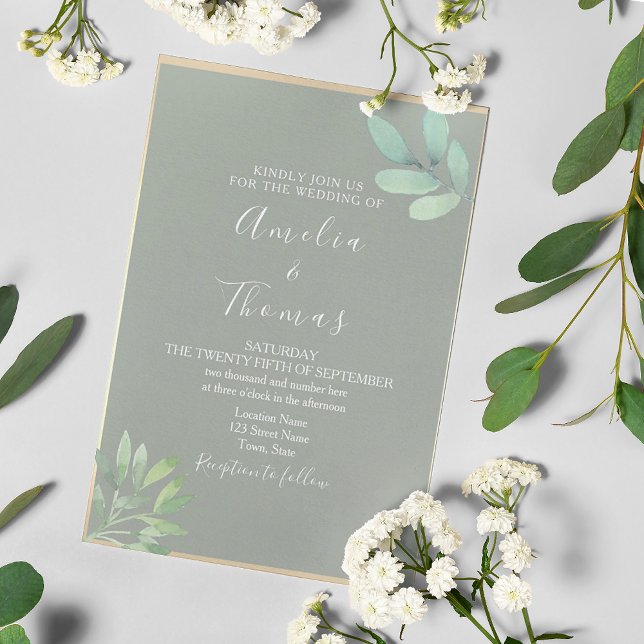 Invitación Boda Sage Green y Eucalyptus (Subido por el creador)