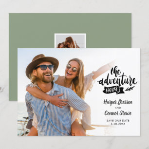 Invitación Boda Salva la Fecha 2 Foto Comienza la Aventura