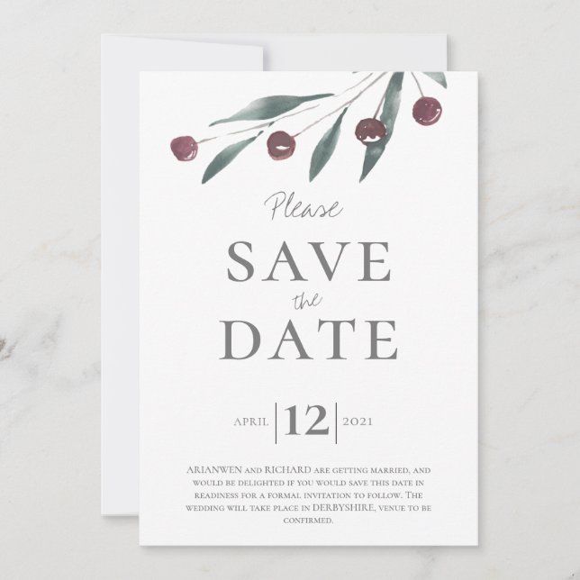 Invitación Boda salva la fecha en las tierras altas de Escoci (Anverso)