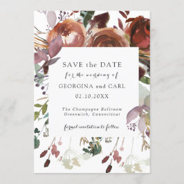 Invitación Boda Salva Las Fechas | Mariposa y ciruela 01