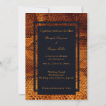 boda salvaje de piel de serpiente de lujo