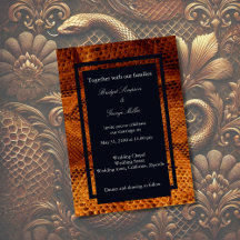 boda salvaje de piel de serpiente de lujo