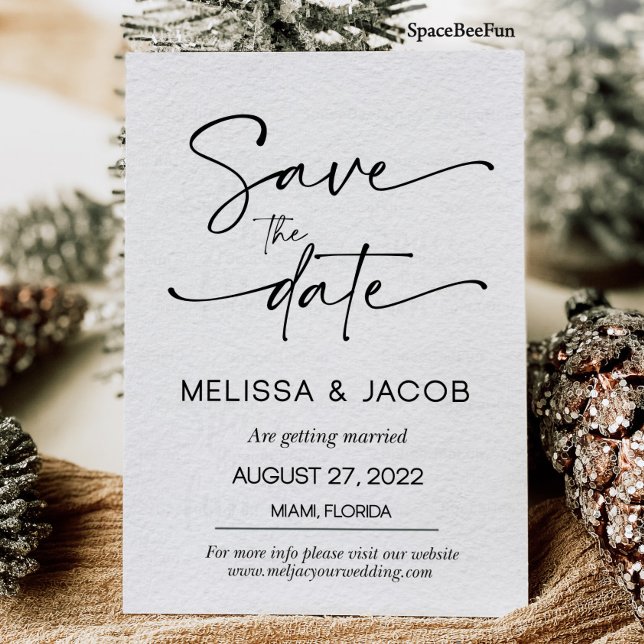 Invitación Boda Salvar El Clásico Del Minimalismo Moderno De  (wedding save the date,modern save the date,vintage save the date,wedding announcement,save the date,)