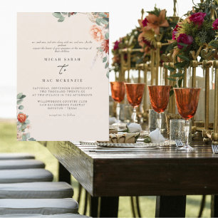 Invitación Boda Salvia y Terracota de Ambos Padres
