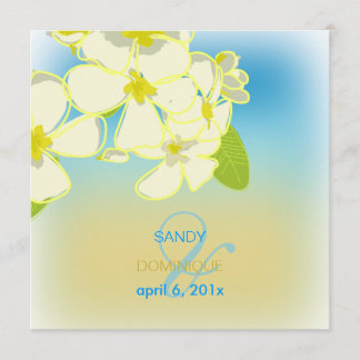 Invitación Boda Sandy Beach/plumerias destino