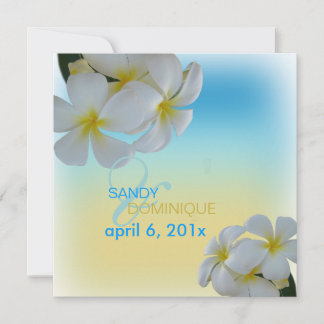 Invitación Boda Sandy Beach/plumerias destino