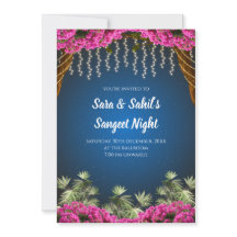 Boda Sangeet card & Indian Sangeet invite
