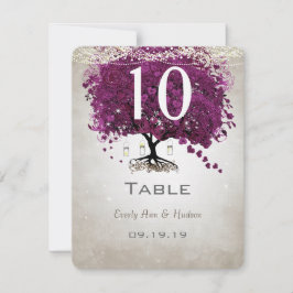 Invitación Boda Sangria de la hoja cardíaca Número de tabla