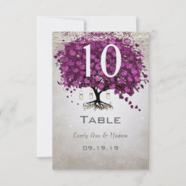 Invitación Boda Sangria de la hoja cardíaca Número de tabla