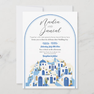 Invitación Boda Santorini Grecia Ceremonia griega