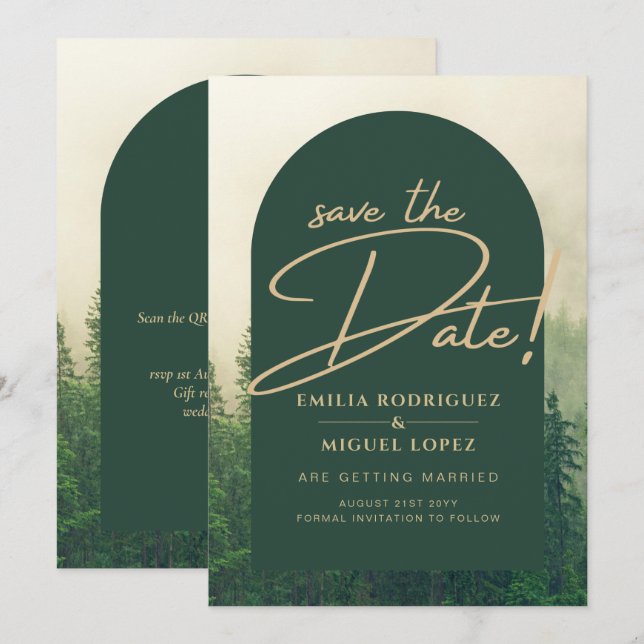 Invitación Boda SAVE FATE (Anverso / Reverso)