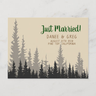 Invitación boda se acaba de casar con los árboles 