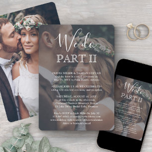 Invitación Boda Secuela 2 Foto Nos Casamos Parte II Texto Bla