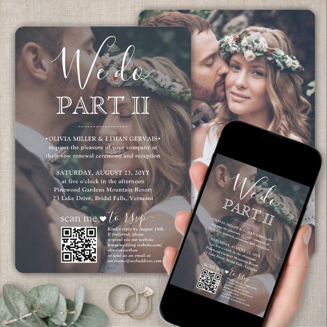 Invitación Boda secuencial Código QR RSVP 2 Foto que hacemos  (Subido por el creador)