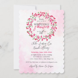 Invitación Boda selvática tropical de buganvilla rosa