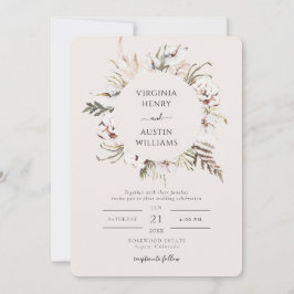Invitación Boda Sencilla Boho