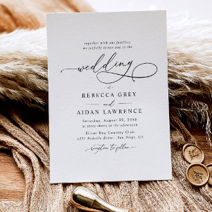 Invitación Boda sencillo de guión elegante