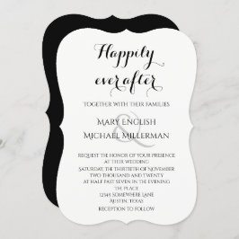 Invitación Boda Sencillo Elegante Feliz Cada Después