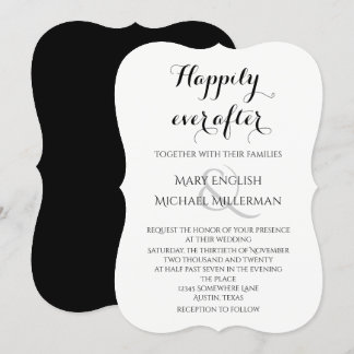 Invitación Boda Sencillo Elegante Feliz Cada Después