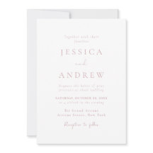 Boda sencillo rosa y blanco y polvoriento minimali