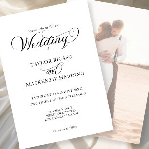 Invitación Boda sencillo y elegante de guiones